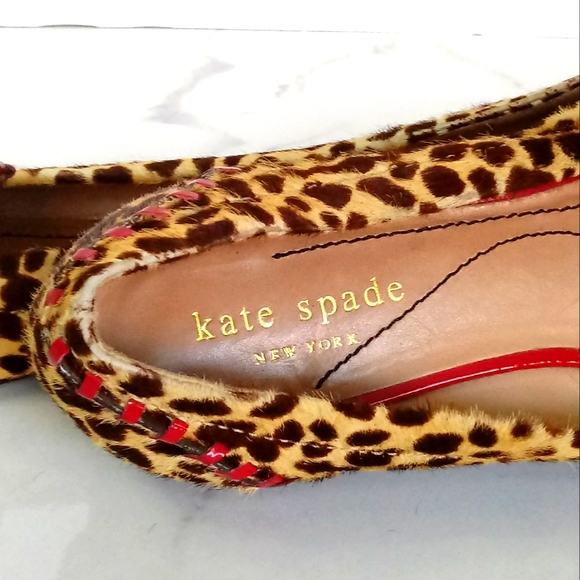 Kate Spade New York Sadie Calf Hair Leopard Flats Size 6 - Picture 8 of 10